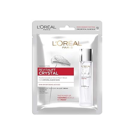 L'Oréal Paris Revitalift Crystal Micro-Essence Sheet Mask | Ultimate Skin Care Product | Face Treatment, Crystal-Clear Skin, 25g