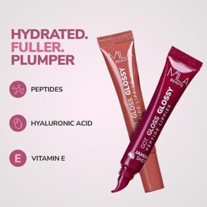 Mila Beauté Ultimate Peptide Good Lip Balm | With SPF & Hyaluronic Acid | Plump & Fuller Lips | Hydrating & Shiny Lip Balm Non Sticky | Highly Pigmented | Soft & Nourished Lips - Peach Sharbat | item weight 8 grams