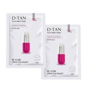 O3+ Facialist D-TAN Face Sheet Mask with Niacinamide for Hydrating & Glowing Skin | best skin care products | Reduces Dark Spots, Acne Scars, and Uneven Skin Tone with D-tan face sheet mask (30g) - All Skin Types