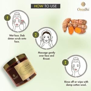 Osadhi Walnut Face Scrub – Detan & Tan Removal Face Scrub for men & women for Oily & Dry Skin, Glowing Skin, Blackhead & Whitehead Remove - 100g