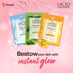 Lacto Calamine Vitamin C Face Sheet Mask | best face moisturizer | Instant Hydration |Glycolic Acid & D-Panthenol|30 g