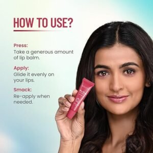Swiss Beauty Kiss Kandy tinted lip balm with Olive Oil | Moisturising | Non-Sticky | Soft & Smooth Lips | Shade - Pomegranate, 10ml