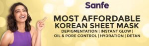 Sanfe Instant Depigmentation Vitamin C hydrate face mask | For radiant & glowing skin | 100% fruit extracts, Korean Mask | 1pc, 25gm